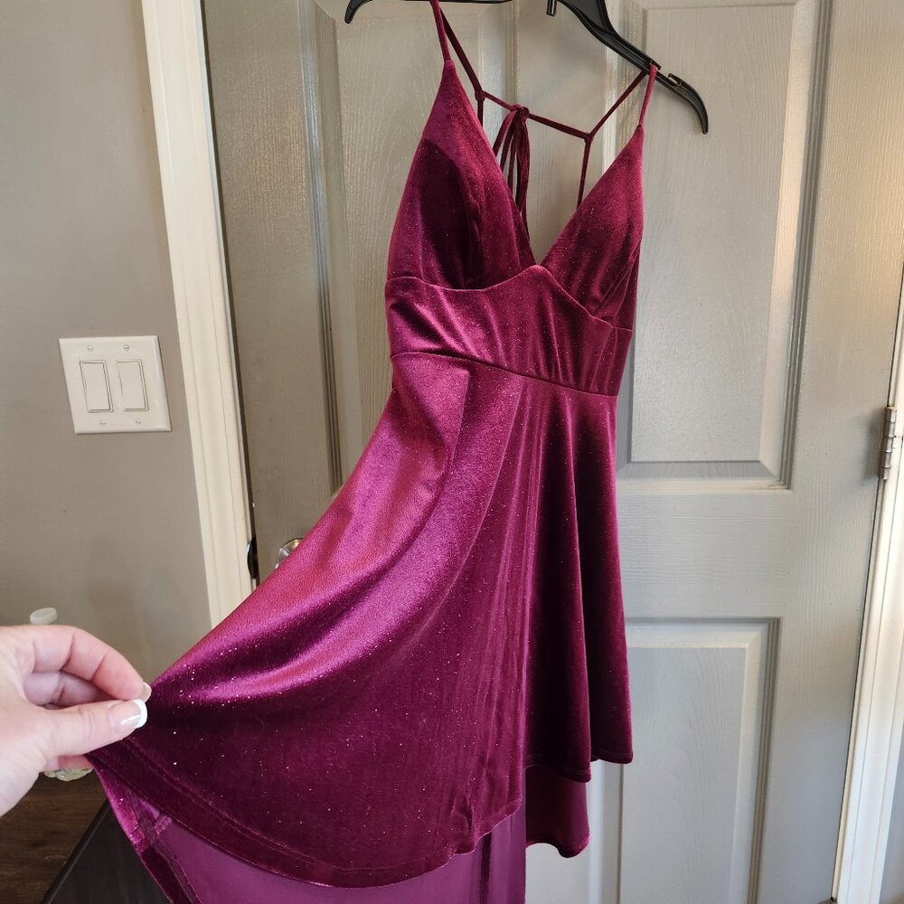 B. Darlin Red Velvet Dress for Women / Size 11/12 / Worn 1 Time